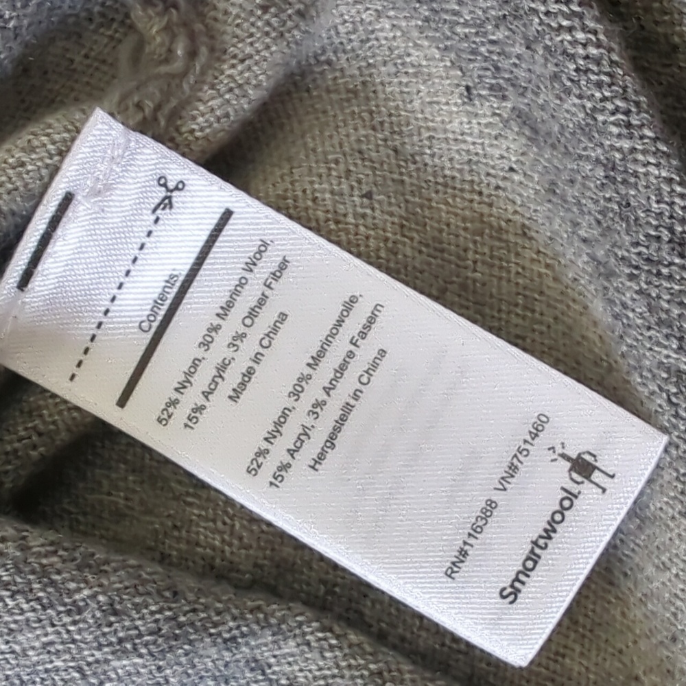 SMARTWOOL I Knit Two-Tone Striped Gray Akamina Wool Blend Crew Neck Sweater, M - Picture 8 of 16
